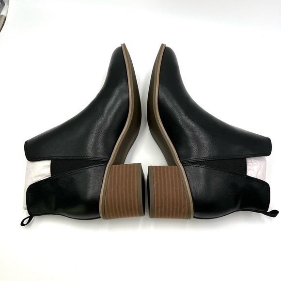 Dr. Scholl's Women's Teammate Black Vegan Leather Ankle Boots Booties 8 NEW - Picture 9 of 14